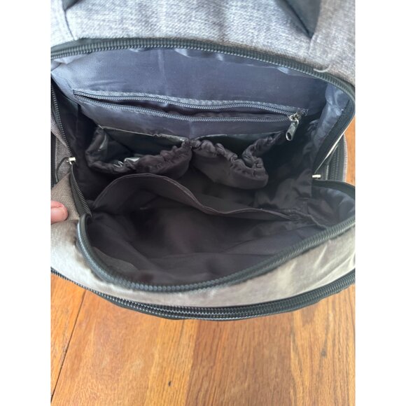 Eddie Bauer First Adventure Gray Backpack Diaper Bag  Multiple Pockets - Picture 7 of 13